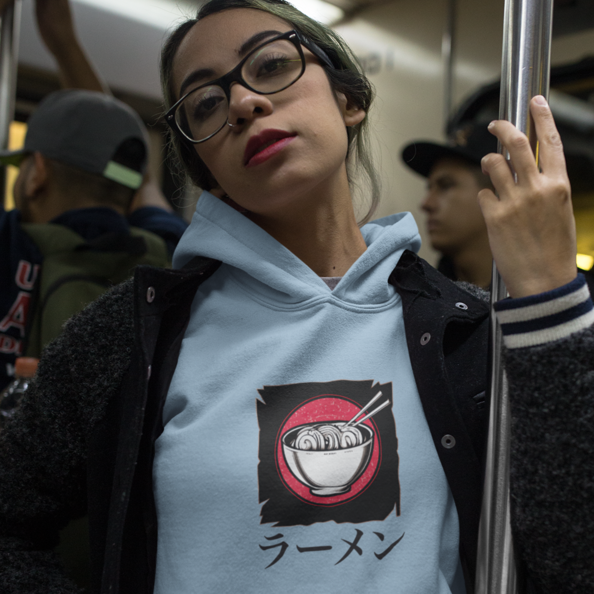 Ramen Bowl Graphic Hoodie: Japanese Ramen Noodle Sweatshirt