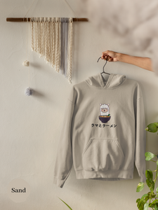 Ramen Hoodie: "Llama Noodle Love" Ramen Sweatshirt with Llama Illustration for Foodie and Ramen Art Fans