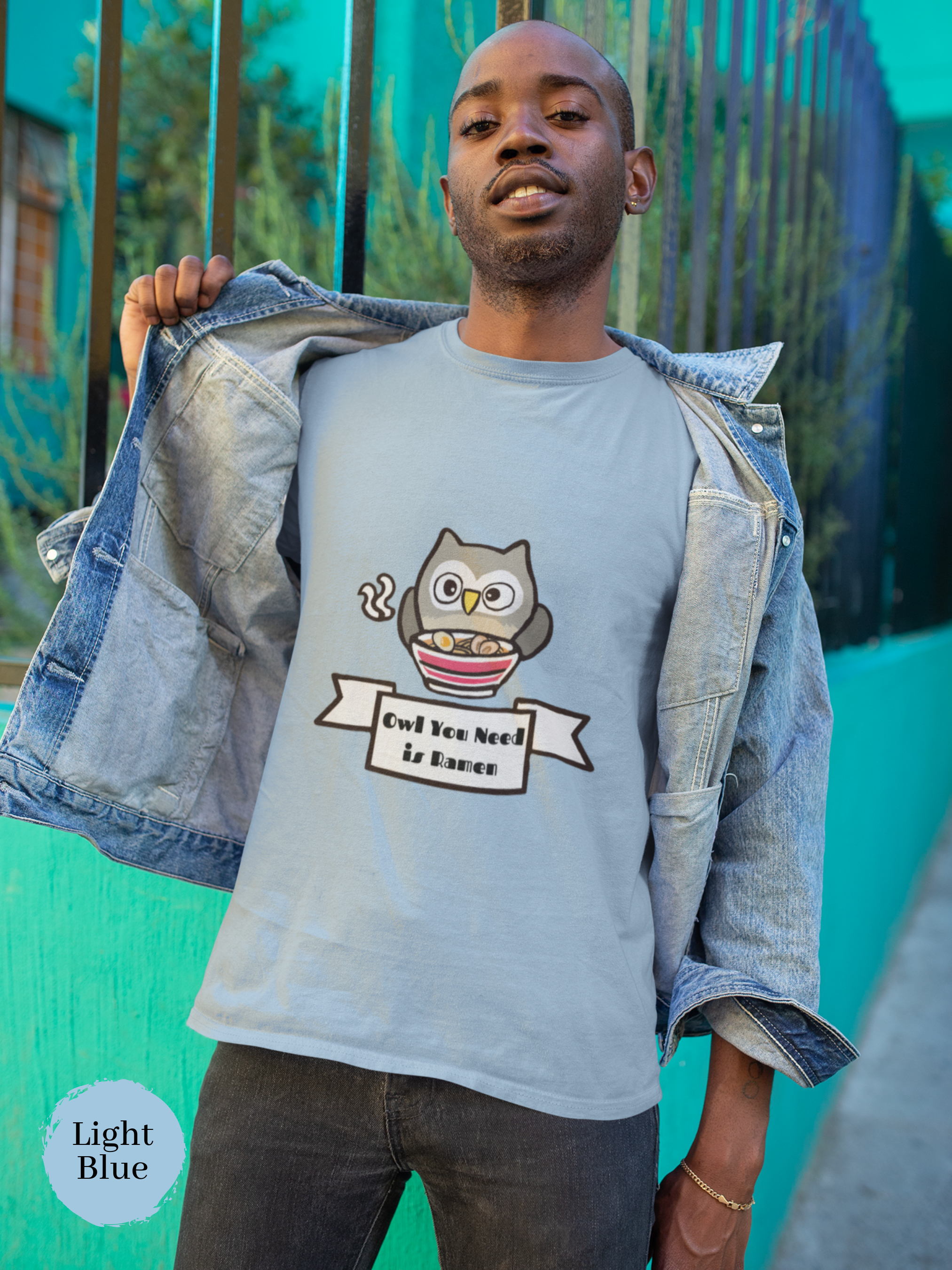 Ramen T-Shirt: Owl Need is Ramen - Japanese Foodie Shirt with Ramen Art