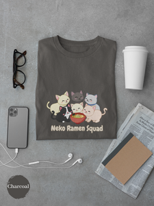 Ramen T-Shirt - Neko Ramen Squad Cute Cat Illustration Japanese Foodie Shirt