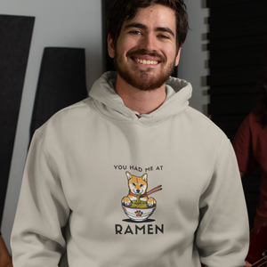 Ramen Hoodie: Asian Foodie Sweatshirt with Shiba Inu and Ramen Art - You Had me at Ramen